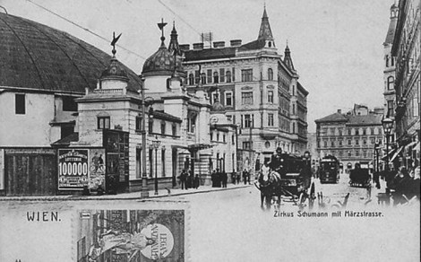 Ansicht der Märzstrasse Richtung Gürtel im Jahre 1912